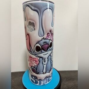 Adorable Character Tumbler with Floral Accents